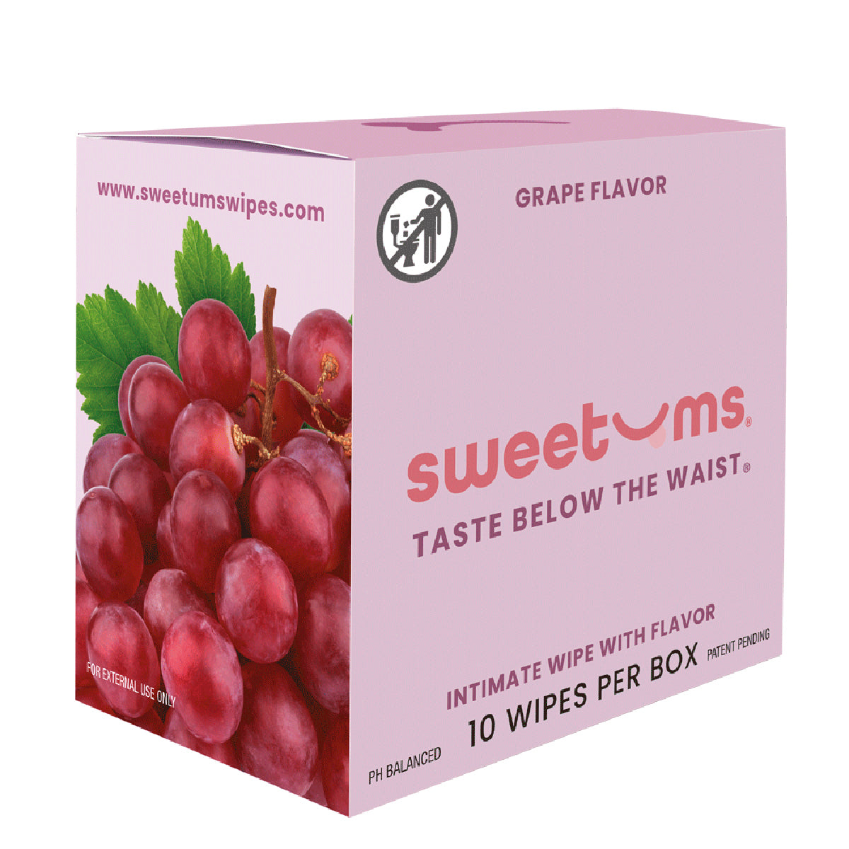 Sweetums Intimate Wipes Grape Flavor