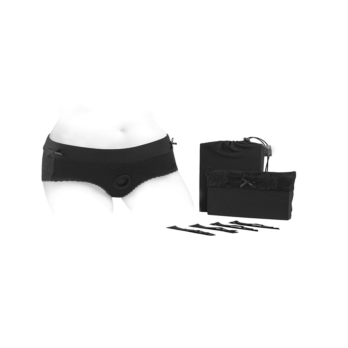 SpareParts Bella Harness Black/Black Nylon - Large