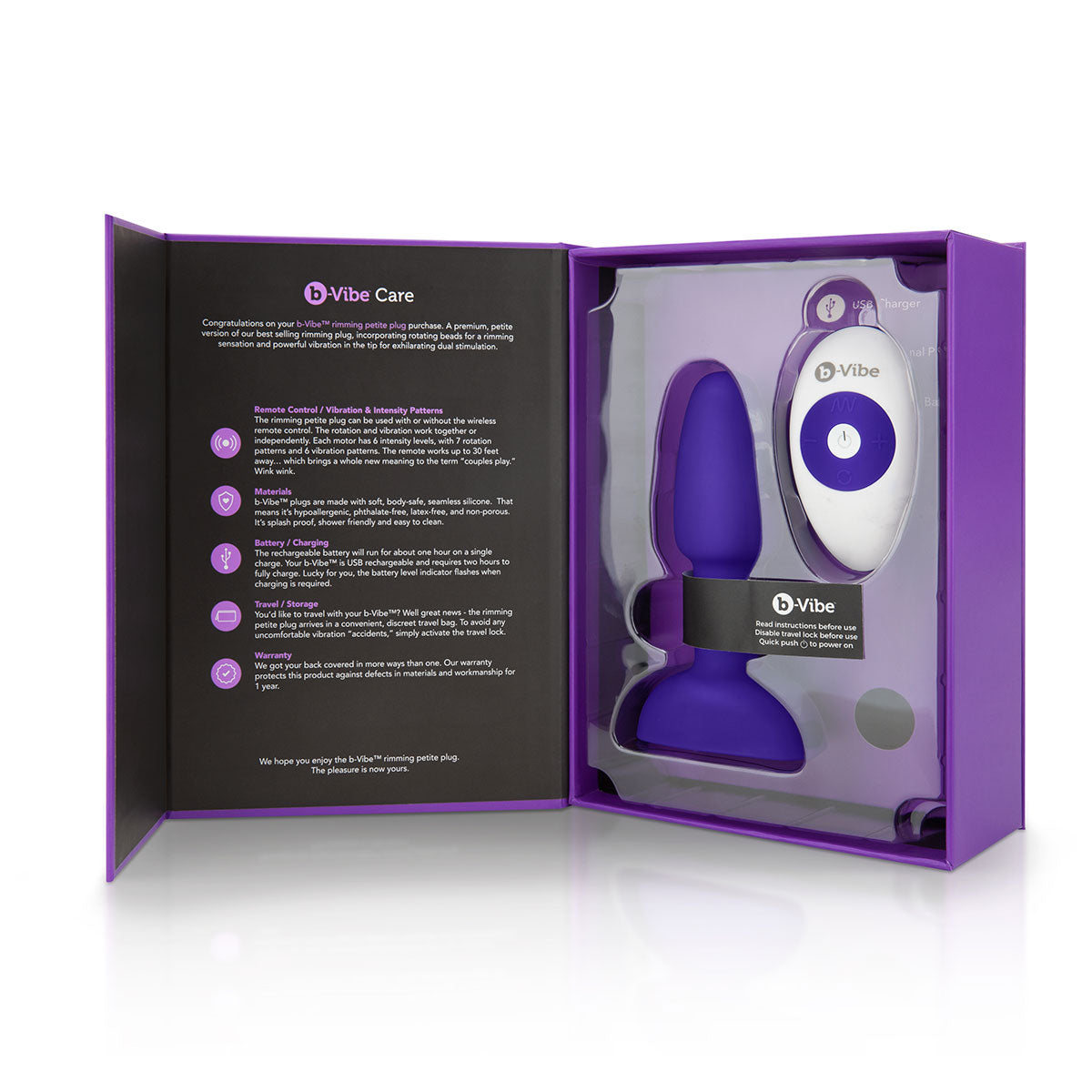 B-Vibe Rimming Petite Plug - Purple