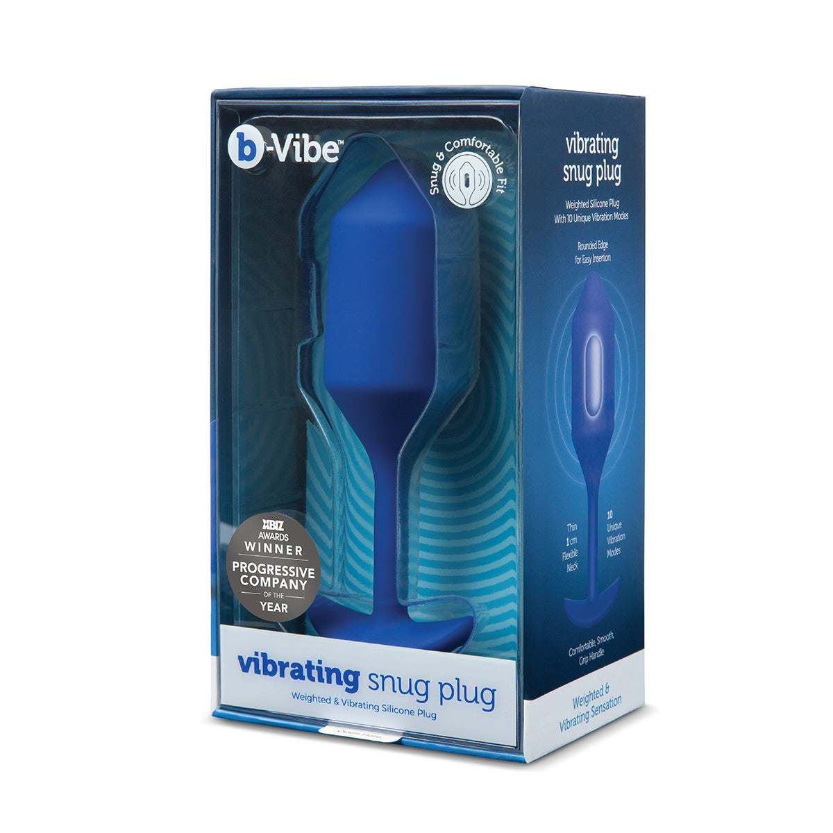 B-Vibe Vibrating Snug Plug 4 (XL) - Navy