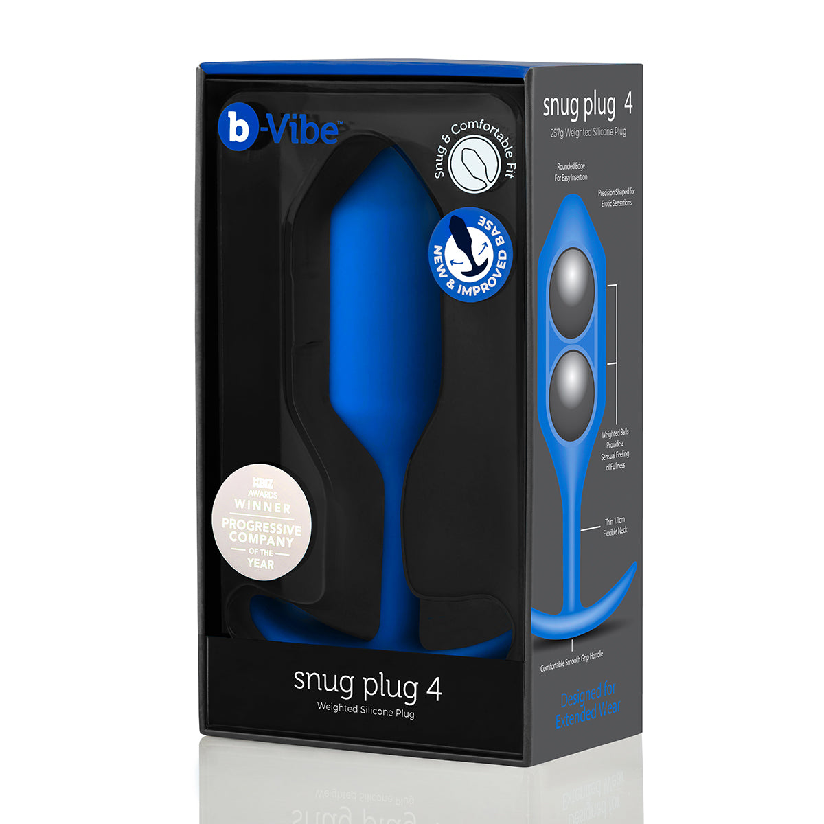 B-Vibe Snug Plug 4 (XL) - Navy Blue