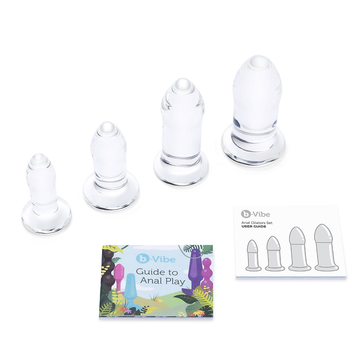 B-Vibe Glass Anal Dilators Set