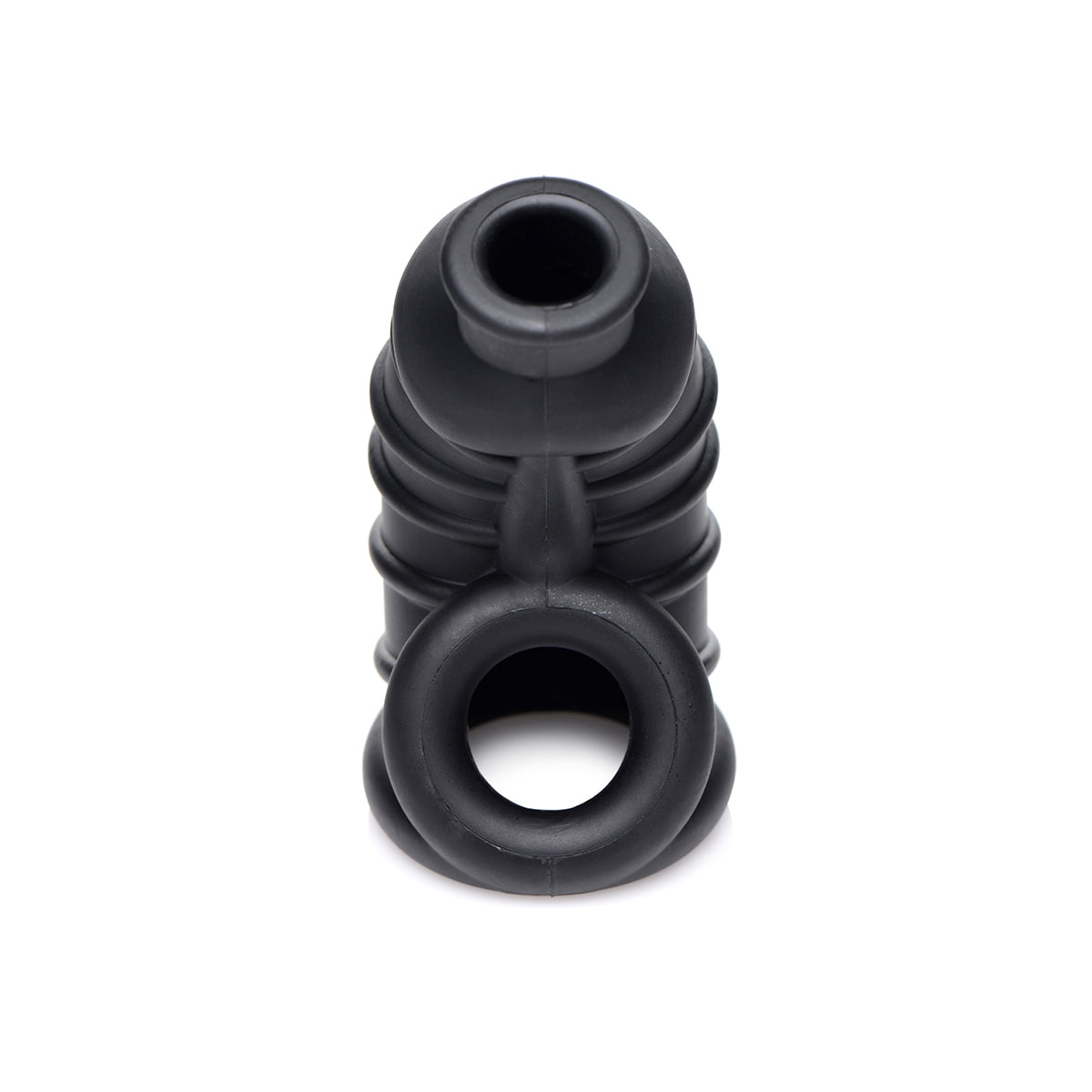 Dark Chamber Silicone Chastity Cage - Black