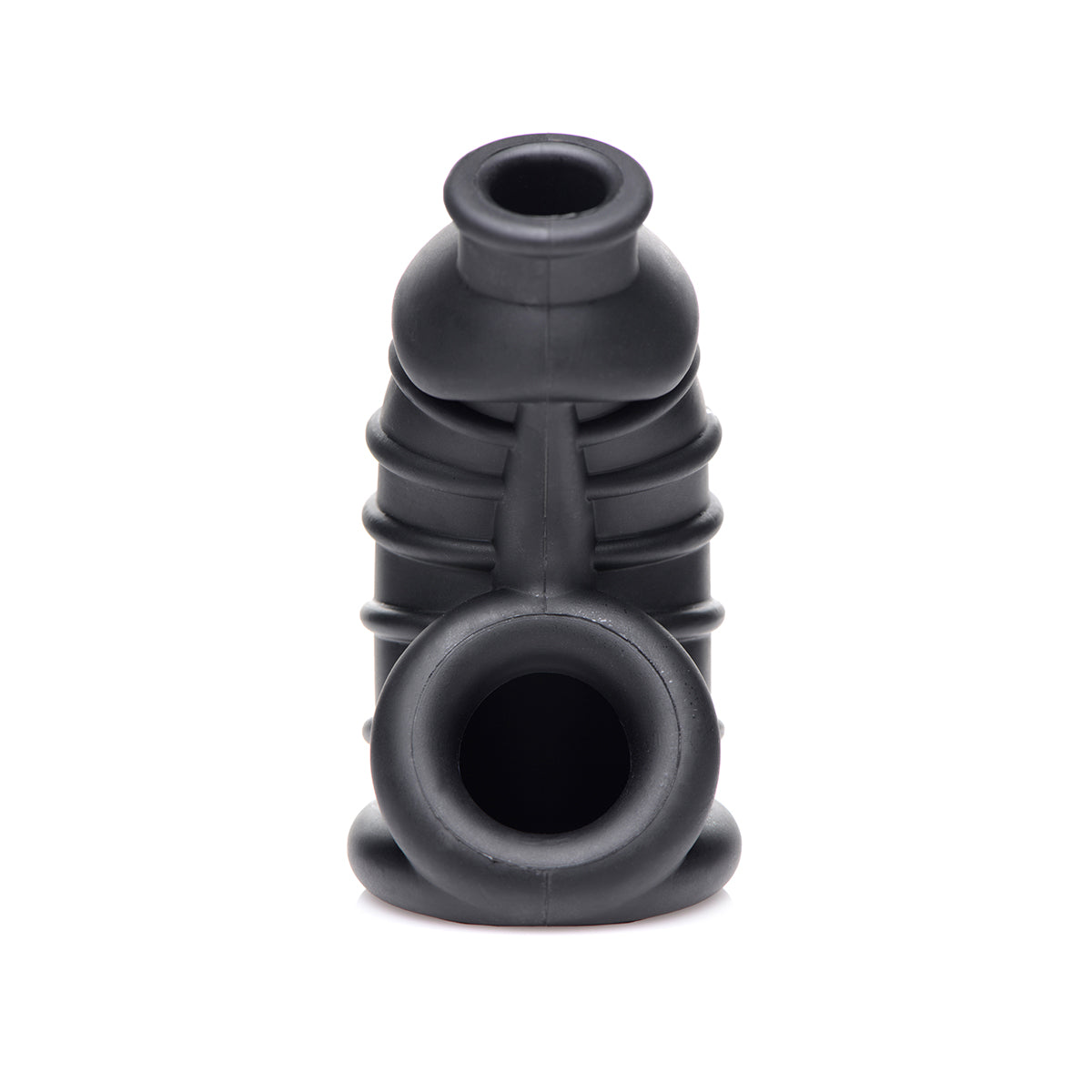 Dark Chamber Silicone Chastity Cage - Black