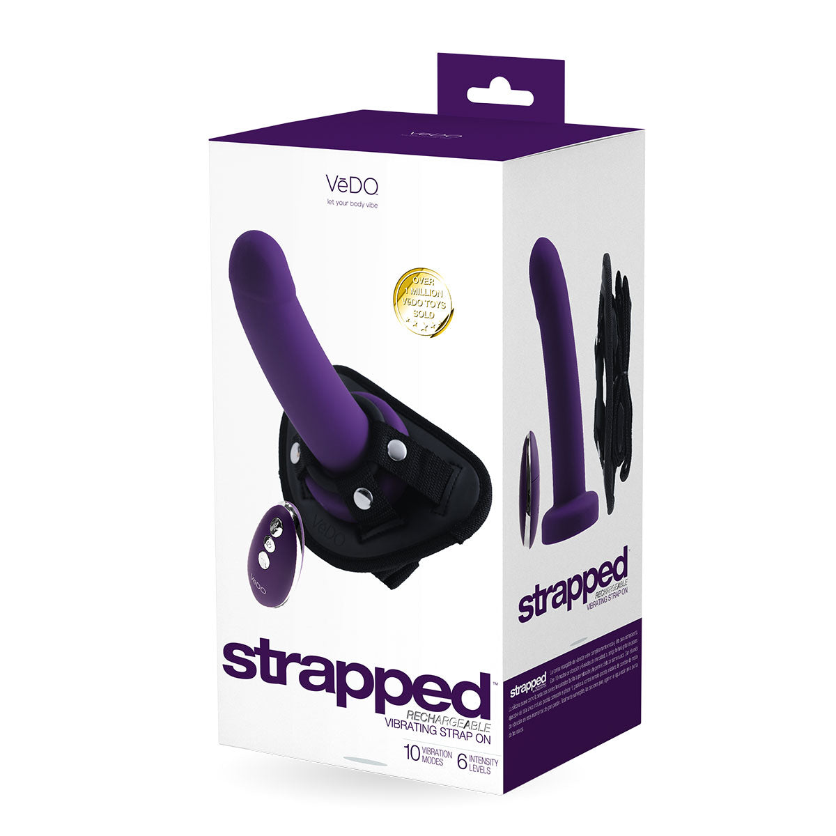 VeDO Strapped Vibrating Strap-On - Purple