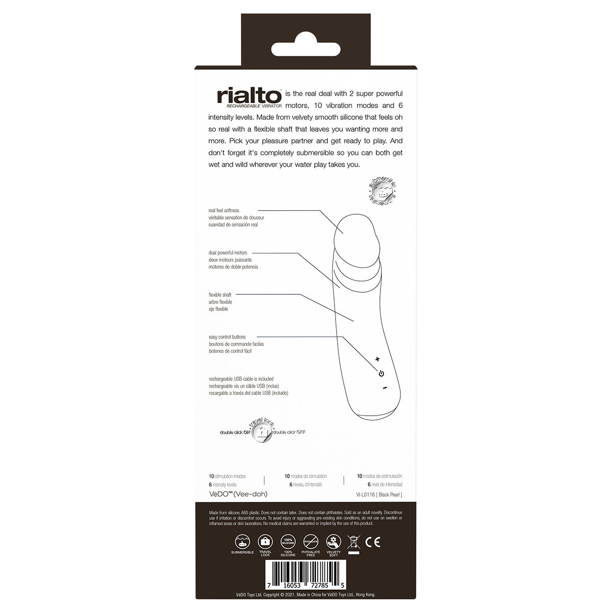 VeDO Rialto Vibrator - Black Pearl