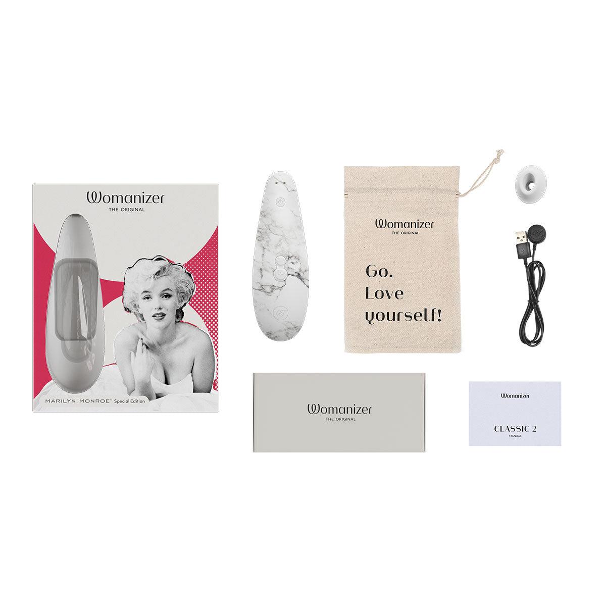 Womanizer Classic 2 Marilyn Monroe Special Edition - White Marble