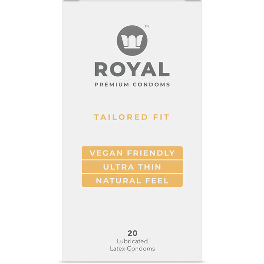 Royal Intimacy Tailored Fit Vegan Condoms 20pk