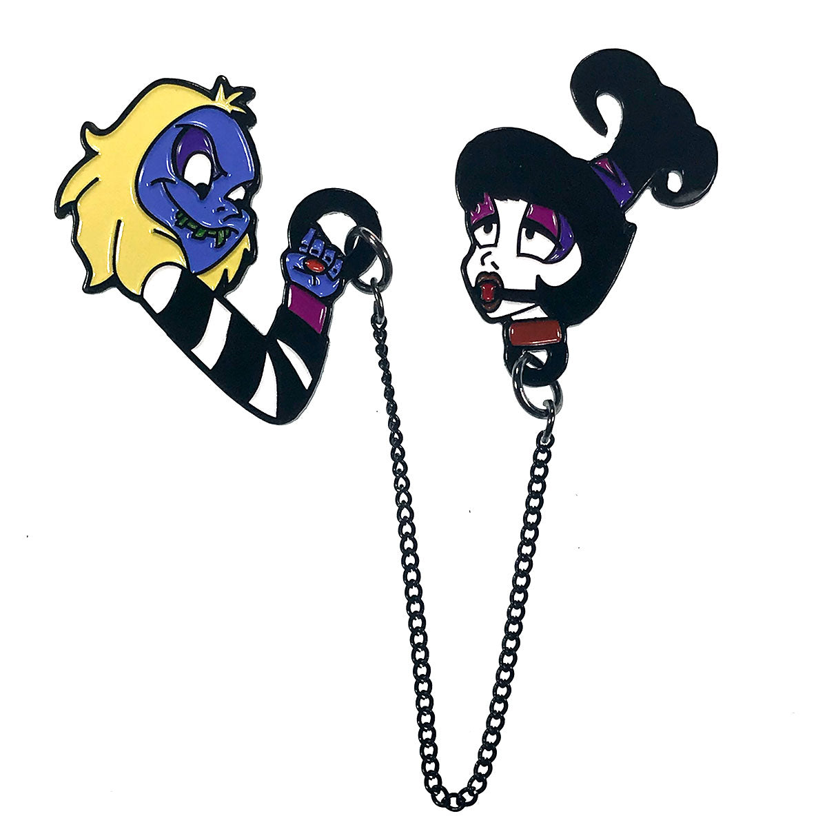 Geeky & Kinky Beetlejuice & Lydia Enamel Pin