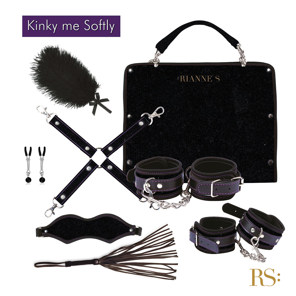 Rianne S Kinky Me Softly Bondage Kit - Black